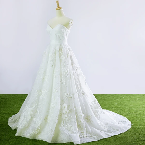Elegant Perle Rosa Ballkjoler 2018 Prinsesse Perle Appliques Kjæreste Ryggløse Uten Ermer Chapel Train Formelle Kjoler
