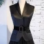 Vintage / Retro Black Prom Dresses 2019 A-Line / Princess V-Neck Sash Sleeveless Floor-Length / Long Formal Dresses