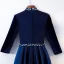 Elegante Königliches Blau Abendkleider 2019 A Linie Rundhalsausschnitt Perlenstickerei Kristall 3/4 Ärmel Lange Festliche Kleider