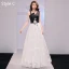Modern / Fashion Black Homecoming Graduation Dresses 2019 A-Line / Princess Lace Appliques Star Shoulders Sleeveless Backless Knee-Length Formal Dresses