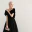 Elegant Black Prom Dresses 2019 A-Line / Princess V-Neck Suede Beading Short Sleeve Backless Floor-Length / Long Formal Dresses