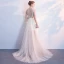 Luxe Champagne Robe De Bal 2018 Princesse Fait main Perlage Perle Paillettes V-Cou Dos Nu Sans Manches Train De Balayage Robe De Ceremonie