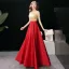 Charming Gold Evening Dresses  A-Line / Princess 2019 Off-The-Shoulder Sequins Tassel Short Sleeve Backless Floor-Length / Long Formal Dresses