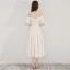 Chic / Beautiful Champagne Homecoming Graduation Dresses 2019 A-Line / Princess Off-The-Shoulder Short Sleeve Backless Tea-length Formal Dresses
