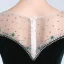 Elegant Dark Green Evening Dresses  2019 A-Line / Princess Scoop Neck Suede Crystal Sequins Long Sleeve Sweep Train Formal Dresses