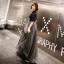 Charming Black Evening Dresses  2019 A-Line / Princess Scoop Neck Sequins 1/2 Sleeves Floor-Length / Long Formal Dresses