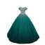 Vintage / Retro Dark Green Handmade  Beading Prom Dresses 2019 A-Line / Princess Off-The-Shoulder Sequins Sleeveless Backless Floor-Length / Long Formal Dresses