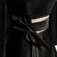 Vintage / Retro Black Evening Dresses  2019 A-Line / Princess High Neck Suede Bow Long Sleeve Backless Floor-Length / Long Formal Dresses