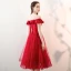 Chic / Beautiful Burgundy Homecoming Graduation Dresses 2018 A-Line / Princess Sash Off-The-Shoulder Backless Sleeveless Tea-length Formal Dresses