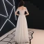 Élégant Ivoire Robe De Bal 2019 Princesse De l'épaule En Dentelle Fleur Faux Diamant Manches Courtes Dos Nu Longue Robe De Ceremonie