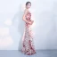 Sexy Burgundy Champagne Formal Dresses 2018 Trumpet / Mermaid Sequins V-Neck Backless Sleeveless Floor-Length / Long Evening Dresses