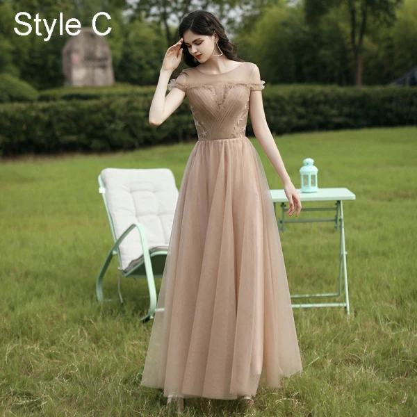 sachin and babi light blue dress Modest Simple Champagne Bridesmaid Dresses 2021 A-Line Princess Scoop Neck Short Sleeve