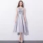 Chic / Beautiful Champagne Homecoming Graduation Dresses 2018 A-Line / Princess Sequins Scoop Neck Sleeveless Knee-Length Formal Dresses