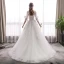Elegant Ivory Wedding Dresses 2019 A-Line / Princess Scoop Neck Appliques Lace Flower Bell sleeves Backless Sweep Train