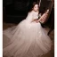 Elegant Champagne Lace Butterfly Prom Dresses 2021 A-Line / Princess Square Neckline Short Sleeve Backless Floor-Length / Long Prom Formal Dresses
