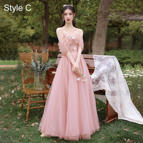 Chic / Beautiful Blushing Pink Lace Butterfly Bridesmaid Dresses 2021 A-Line / Princess Short Sleeve Backless Floor-Length / Long Bridesmaid Wedding Party Dresses