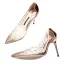 Charmant Gold Abend Strass Pumps 2021 8 cm Stilettos Spitzschuh Pumps Hochhackige