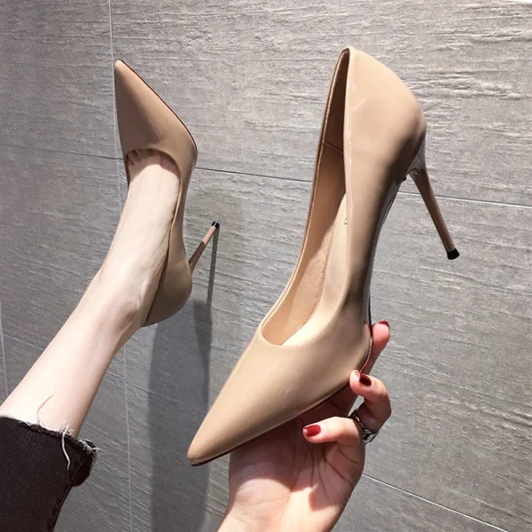 Fashion White Office OL Pumps 2021 7 cm Stiletto Heels Pointed Toe Pumps High Heels