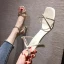 Romeins Sexy Zwarte Straatkleding Rhinestone Sandalen Dames 2021 Enkelband 7 cm Naaldhakken / Stiletto Peep Toe Sandalen Hoge Hakken