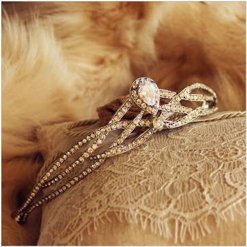 Vintage Zilveren Rhinestone Tiara 2017 Kralen Metaal Bruidssieraden Tiara
