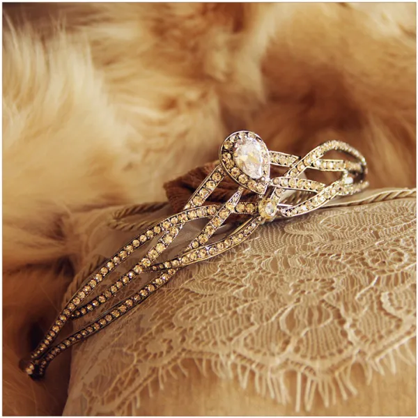 Vintage Silver Rhinestone Tiara 2017 Beading Metal Bridal Jewelry Tiara