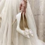 Elegant Ivory Satin Pearl Rhinestone Wedding Shoes 2021 10 cm Stiletto Heels Pointed Toe Wedding Pumps High Heels