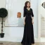 Chic / Belle Bordeaux Robe Demoiselle D'honneur 2021 Princesse V-Cou Appliques Paillettes 1/2 Manches Dos Nu Ceinture Longue Demoiselle D'honneur Robe Pour Mariage