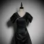 Chic / Beautiful Black Rhinestone Satin Prom Dresses 2023 A-Line / Princess V-Neck Short Sleeve Floor-Length / Long Prom Formal Dresses