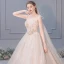 Elegant Champagne Wedding Dresses 2019 Ball Gown Spaghetti Straps Bow Beading Rhinestone Pearl Lace Flower Appliques Sleeveless Backless Royal Train