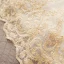 Luxus / Herrlich Champagner Brautkleider / Hochzeitskleider 2019 Ballkleid Tiefer V-Ausschnitt Perlenstickerei Spitze Blumen Lange Ärmel Rückenfreies Kathedrale Schleppe
