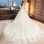 Chic / Belle Champagne Robe De Mariée 2019 Princesse De l'épaule Perle Paillettes Appliques En Dentelle Fleur Manches Courtes Dos Nu Chapel Train