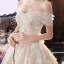 Chic / Belle Ivoire Robe De Mariée 2019 Princesse De l'épaule Appliques En Dentelle Fleur Manches Courtes Dos Nu Cathedral Train