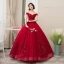 Elegant Black Quinceañera Prom Dresses 2019 A-Line / Princess Off-The-Shoulder Pearl Lace Flower Short Sleeve Backless Floor-Length / Long Formal Dresses