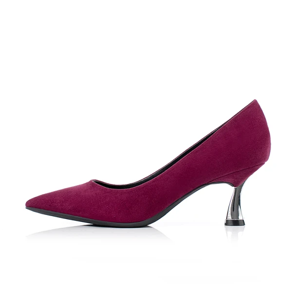 Chic / Belle Rouge Désinvolte Escarpins 2019 Daim 6 cm Talons Aiguilles À Bout Pointu Escarpins