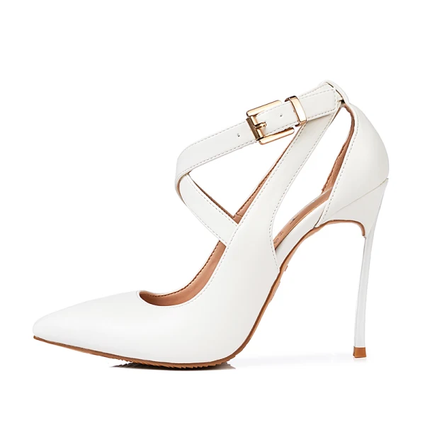 Chic / Beautiful Red Evening Party Womens Shoes 2019 Ankle Strap 10 cm Stiletto Heels Pointed Toe High Heels
