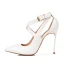 Chic / Beautiful Red Evening Party Womens Shoes 2019 Ankle Strap 10 cm Stiletto Heels Pointed Toe High Heels