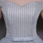 Schöne Silber Heimkehr Abiballkleider 2018 A Linie Schleife Off Shoulder Rückenfreies Ärmellos Kurze Festliche Kleider