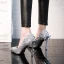 Sparkly Sølv Brudesko 2019 Glitter Paljetter Sløyfe 9 cm Stiletthæler Spisse Bryllup Pumps