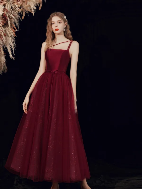 long maroon homecoming dresses Deep V Neck and V Back Burgundy Lace Long Prom, Open Back Maroon Lace —  Bridelily main image 1
