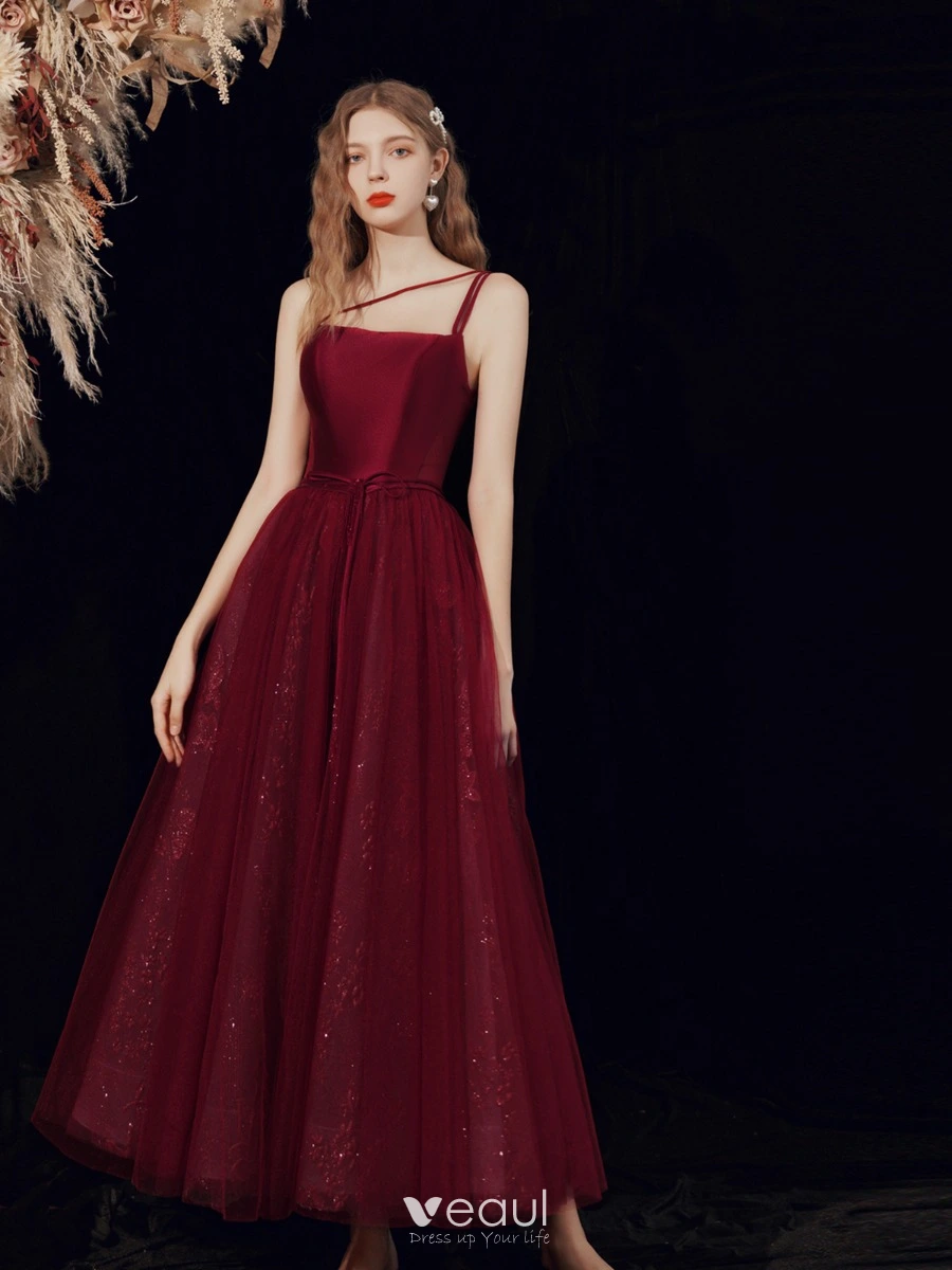 blue dress for baby girl Sparkly Burgundy Sequin Strapless Mermaid Prom Dress main image 0