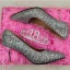 Sparkly Sølv Brudesko 2019 Paljetter 7 cm Stiletthæler Spisse Bryllup Pumps