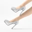 Chic / Beautiful Gold See-through Evening Party Pumps 2019 Leather Rhinestone 12 cm Stiletto Heels Pointed Toe Pumps