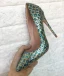 Glitzernden Jägergrün Abend Pumps 2019 Leder Pailletten 12 cm Stilettos Spitzschuh Pumps