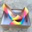 Fine Regnbue Oppnevning Pumps 2019 Lær Multi-Farger 10 cm Stiletthæler Spisse Pumps