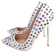 Chic / Beautiful White Casual Pumps 2019 Leather Multi-Colors Rivet 12 cm Stiletto Heels Pointed Toe Pumps