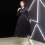 Elegant Black Evening Dresses  2019 A-Line / Princess V-Neck Sash Long Sleeve Tea-length Formal Dresses