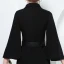 Chic / Beautiful Black Evening Dresses  2019 A-Line / Princess V-Neck Sash Long Sleeve Short Formal Dresses