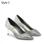 Sparkly Silver Evening Party Pumps 2019 Leather Sequins 6 cm Stiletto Heels Pointed Toe Pumps