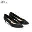Schöne Silber Abend Pumps 2019 Leder Pailletten 4 cm Stilettos Spitzschuh Low Heel Pumps