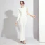 Fashion Black Jumpsuit Evening Dresses  2021 Scoop Neck Backless Formal Dresses